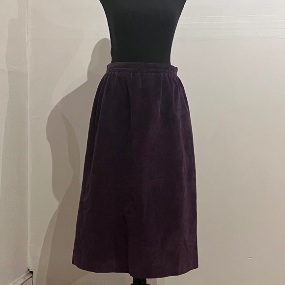 Purple corduroyed, pencil skirt - Picture 2 of 15